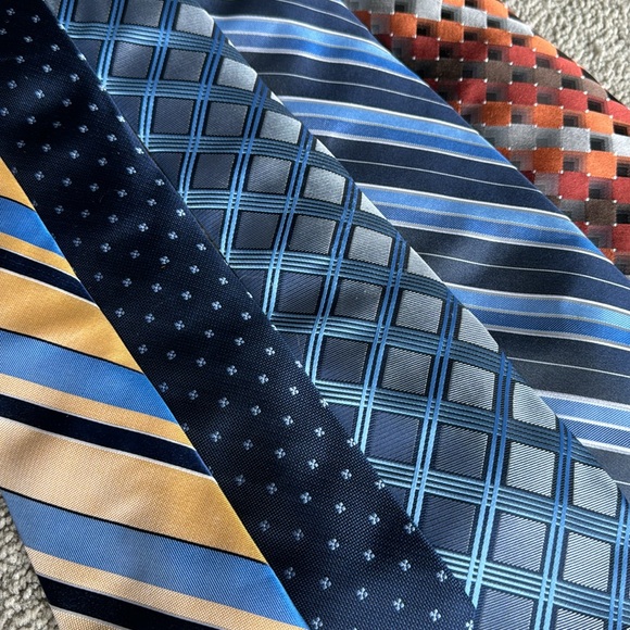Men’s Mixed Tie Bundle - blues, yellow, and orange - Picture 2 of 3